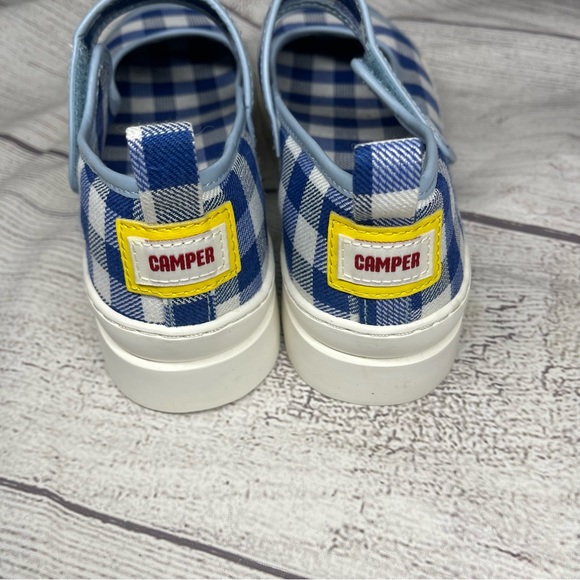 Big Kids Girls 5.5/38 Camper Brutus Blue White Mary Jane Shoes - Picture 4 of 6